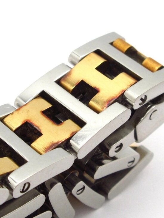HERMES Clipper CL4.220 1****** Silver Gold Women\'s Wrist Watch main image 9